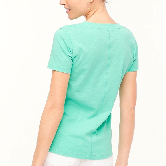 J. CREW Girlfriend Tee Crewneck Neon Agua Short Sleeve T-Shirt - Picture 7 of 13